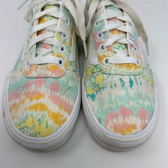 Vans Women's Ward White Tie Dye Lace Up Platform Sneakers Multicolor Size 9 - Picture 4 of 14